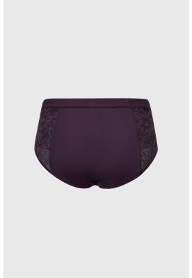 Imagen 2 del producto Calzón Mujer Tiro Alto Detalle Encaje Café Oscuro