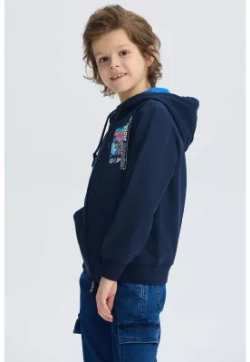 Imagen 2 del producto Polerón Niño Print Posicional Azul Oscuro