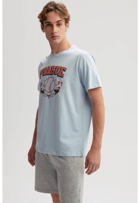 Imagen 2 del producto Polera Hombre Print Posicional Celeste