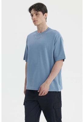 Imagen 2 del producto Polera Hombre Loose Fit Azul Piedra Claro