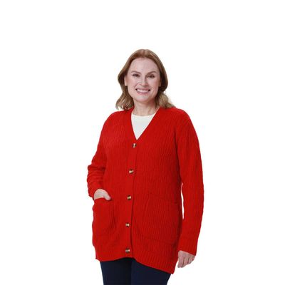 Sweater Mujer Tapado Rojo