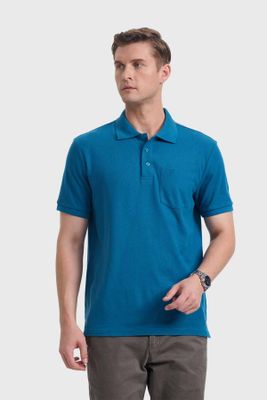 Imagen 1 del producto Polera Hombre Básica Piqué Petróleo