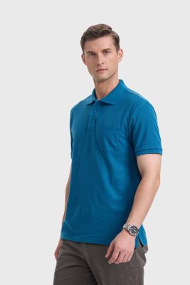 Imagen 2 del producto Polera Hombre Básica Piqué Petróleo