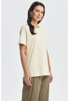 Imagen 2 del producto Polera Mujer Detalle Tachas Beige Claro