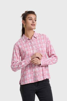 Blusa Mujer Abotonada Rosado