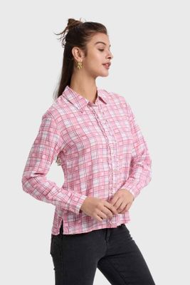 Imagen 2 del producto Blusa Mujer Abotonada Rosado
