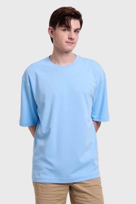 Polera Hombre Loose Fit Celeste