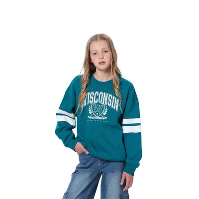 Imagen 1 del producto Polerón Niña Cortes En Mangas Verde