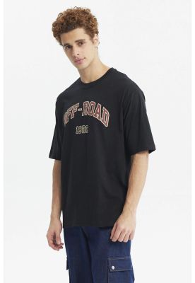 Imagen 2 del producto Polera Hombre Oversize Estampada Negro