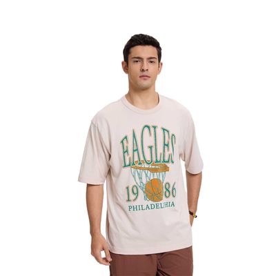 Polera Hombre Print Posicional Beige Fashion's Park