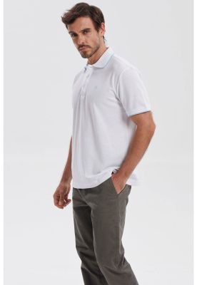 Imagen 2 del producto Polera Hombre Pique Básica Lisa Blanco l