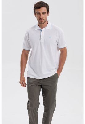Polera Hombre Piqué Básica Lisa Blanco - lll