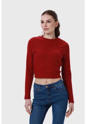 Imagen 2 del producto Sweater Mujer Detalle Rojo