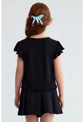 Imagen 2 del producto Polera Niña Con Lazos Negro