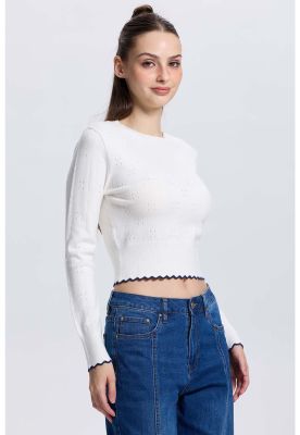 Sweater Mujer Calado Crudo - ll