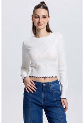 Imagen 2 del producto Sweater Mujer Calado Crudo - ll