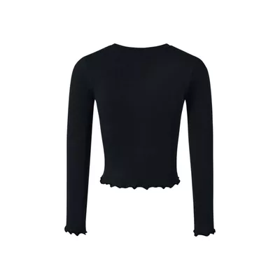 Polera Niña Hombro Descubierto Negro Fashion's Park