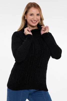 Imagen 2 del producto Sweater Mujer Trenzado Casual Negro