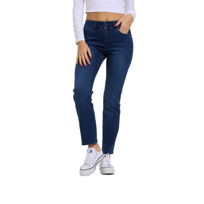 Jeans Mujer Flo Recto Azul Oscuro Fashion's Park