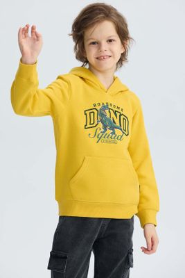 Polerón Niño Básico Print Amarillo