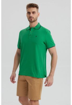 Imagen 2 del producto Polera Hombre Pique Básica Lisa Verde IV