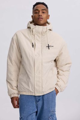 Chaqueta Hombre Cortaviento Beige Claro
