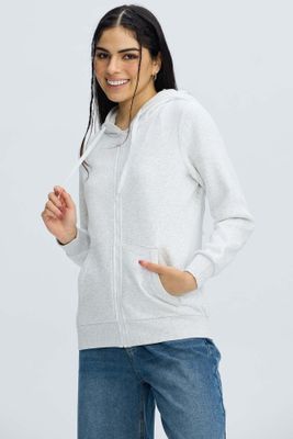 Imagen 2 del producto Polerón Mujer Hoodie Gris Melange
