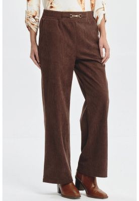 Imagen 2 del producto Pantalón Mujer Calce Recto Detalle Pretina Café