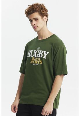 Imagen 2 del producto Polera Hombre Oversize Retro Print Verde