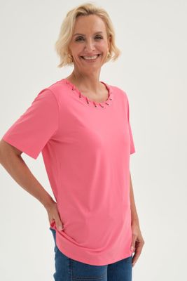 Imagen 2 del producto Polera Mujer Detalle Cuello Coral