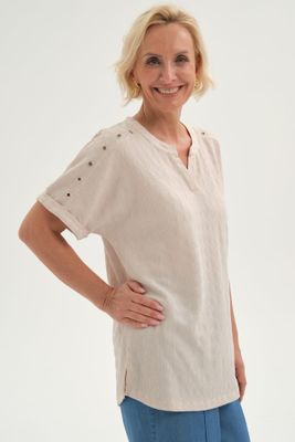 Imagen 2 del producto Polera Mujer Tachitas Beige