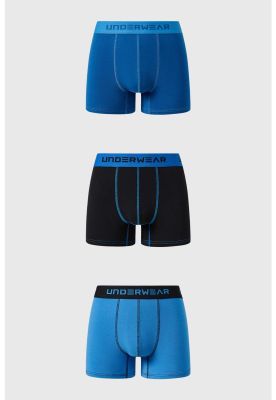 Bóxer Hombre Tripack Corto Azul