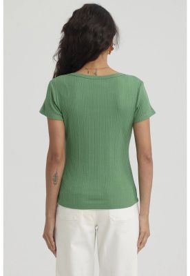 Imagen 2 del producto Polera Mujer Escote Cuadrado Turquesa