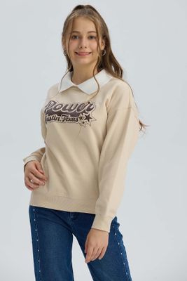 Imagen 2 del producto Polerón Niña Print Posicional Beige