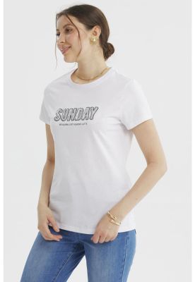 Imagen 2 del producto Polera Mujer Print Posiiconal Blanco