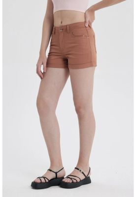 Imagen 2 del producto Short Mujer Color Roll Up Tiro Alto Terracota