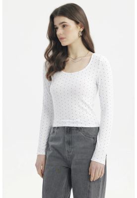 Imagen 2 del producto Polera Mujer Cuello Redondo Blanco