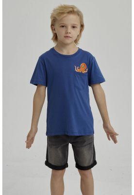 Imagen 2 del producto Polera Niño Bolsillo Print Azul