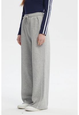 Imagen 2 del producto Pantalón Buzo Mujer Wide Leg Gris Melange - ll