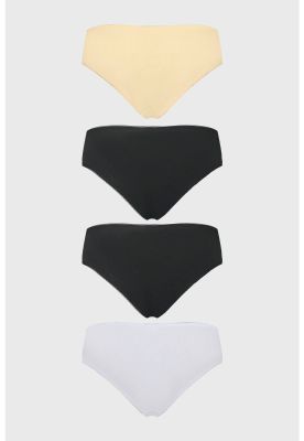 Imagen 2 del producto Calzón Mujer Pack4 Bikini Liso Beige