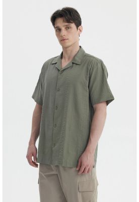 Imagen 2 del producto Camisa Hombre Slim Cuello Camisero Verde Militar