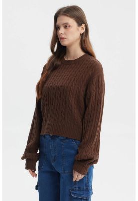 Imagen 2 del producto Sweater Mujer Tejido Juvenil Café Oscuro