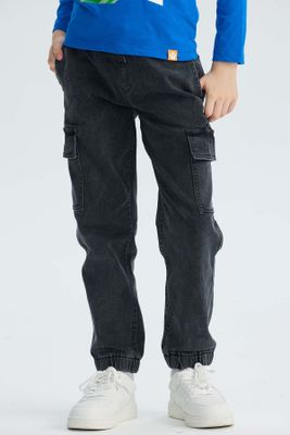 Jeans Niño Jogger Cargo Negro