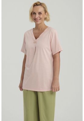 Imagen 2 del producto Polera Mujer Detalle Escote Palo Rosa