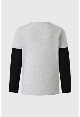 Imagen 2 del producto Polera Niño Doble Manga Básica Gris - lll