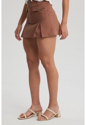 Imagen 2 del producto Falda Mujer Tableadas Café