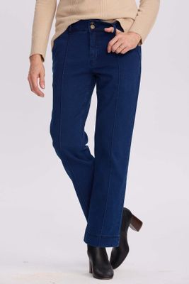 Imagen 2 del producto Jeans Mujer Calce Recto Tiro Alto Azul