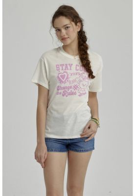 Imagen 2 del producto Polera Niña Print Posicional Crudo