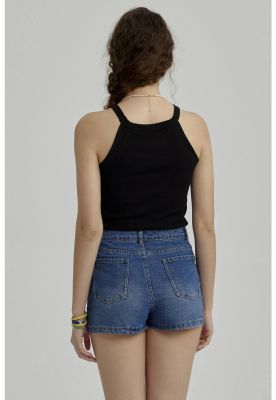 Imagen 2 del producto Peto Niña Rib Cuello Halter Negro