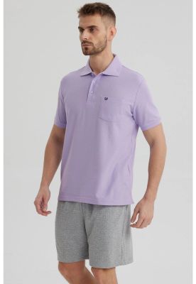 Imagen 2 del producto Polera Hombre Pique Básica Lisa Lila III